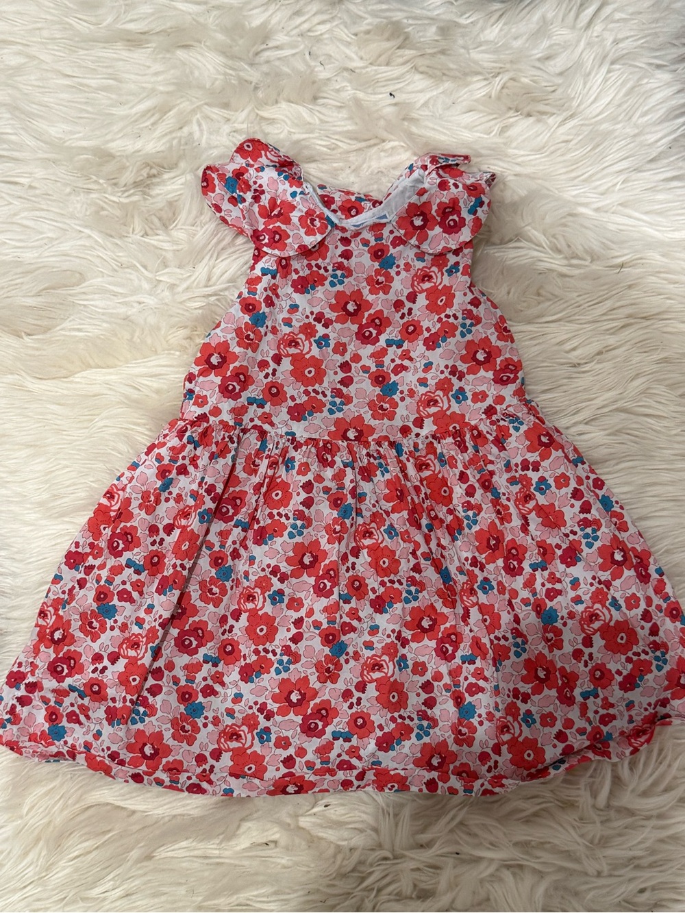 Jacadi liberty print Sundress with Ruffle Collar size 3